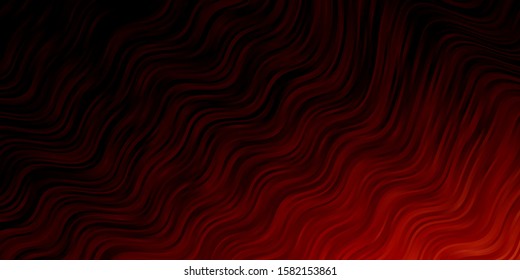Dark Red vector background with curves. Colorful abstract illustration with gradient curves. Pattern for commercials, ads.