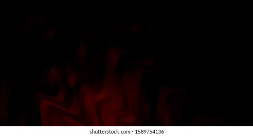 Dark Red vector background with curves. Abstract illustration with bandy gradient lines. Pattern for websites, landing pages.