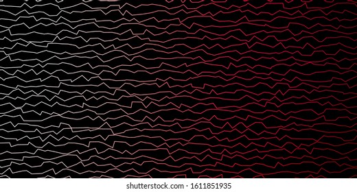 Dark Red vector background with curves. Colorful illustration in abstract style with bent lines. Best design for your posters, banners.