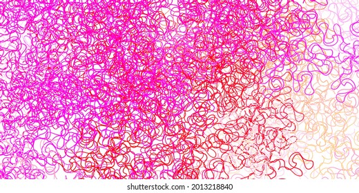 Dark red vector background with curves. Abstract illustration with gradient bows. Template for your UI design.