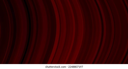 Dark Red vector background with curves. Illustration in halftone style with gradient curves. Best design for your posters, banners.