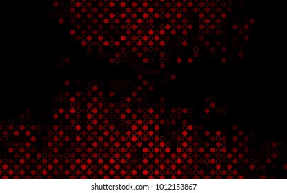 Dark Red vector  background with dots. Beautiful colored illustration with blurred circles in nature style. The pattern can be used for ads, leaflets of liquid.