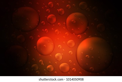 Dark Red vector background with dots. Modern abstract illustration with colorful water drops. Beautiful design for your business natural advert.