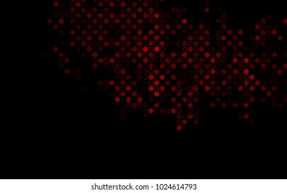 Dark Red vector  background with dots. Beautiful colored illustration with blurred circles in nature style. The pattern can be used for beautiful websites.
