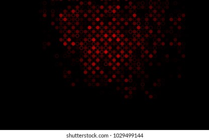 Dark Red vector  background with dots. Blurred bubbles on abstract background with colorful gradient. The pattern can be used for beautiful websites.