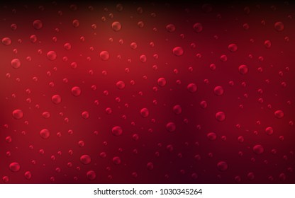 Dark Red vector background with dots. Glitter abstract illustration with blurred drops of rain. The pattern can be used for beautiful websites.