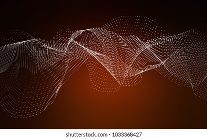 Dark Red vector background with dots. Glitter abstract illustration with blurred drops of rain. Completely new template for your brand book.