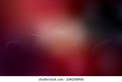 Dark Red vector background with dots. Blurred decorative design in abstract style with bubbles. Pattern can be used as texture of water, rain drops.