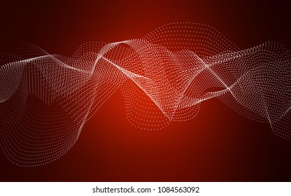Dark Red vector background with dots. Blurred decorative design in abstract style with bubbles. The pattern can be used for ads, leaflets of liquid.