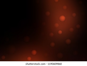Dark Red vector background with dots. Beautiful colored illustration with blurred circles in nature style. The pattern can be used for aqua ad, booklets.