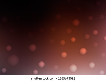 Dark Red vector background with dots. Blurred decorative design in abstract style with bubbles. The pattern can be used for ads, leaflets of liquid.
