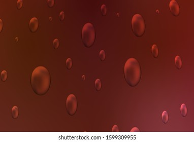 Dark Red vector background with dots. Glitter abstract illustration with blurred drops of rain. Pattern can be used as texture of water, rain drops.