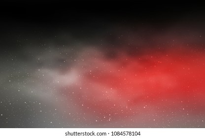 Dark Red vector background with galaxy stars. Modern abstract illustration with Big Dipper stars. Smart design for your business advert.