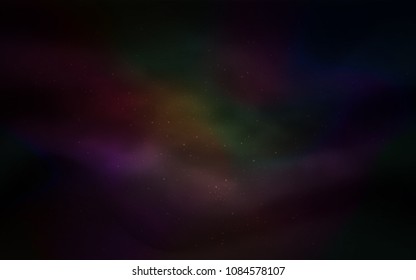 Dark Red vector background with galaxy stars. Shining illustration with sky stars on abstract template. Pattern for astronomy websites.