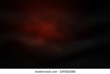 Dark Red vector background with galaxy stars. Glitter abstract illustration with colorful cosmic stars. Pattern for futuristic ad, booklets.