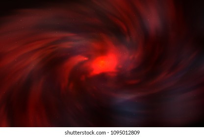 Dark Red vector background with galaxy stars. Glitter abstract illustration with colorful cosmic stars. Pattern for astronomy websites.