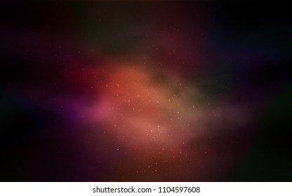 Dark Red vector background with galaxy stars. Shining illustration with sky stars on abstract template. Pattern for astrology websites.