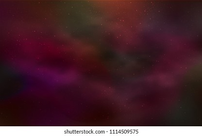 Dark Red vector background with galaxy stars. Shining illustration with sky stars on abstract template. Pattern for astrology websites.