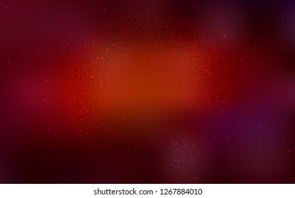 Dark Red vector background with galaxy stars. Shining colored illustration with bright astronomical stars. Best design for your ad, poster, banner.