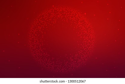Dark Red vector background with galaxy stars. Blurred decorative design in simple style with galaxy stars. Template for cosmic backgrounds.
