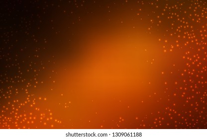 Dark Red vector background with galaxy stars. Shining illustration with sky stars on abstract template. Smart design for your business advert.