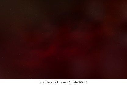 Dark Red vector background with galaxy stars. Glitter abstract illustration with colorful cosmic stars. Template for cosmic backgrounds.