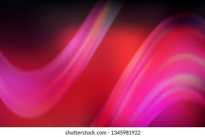 Dark Red vector background with galaxy stars. Glitter abstract illustration with colorful cosmic stars. Smart design for your business advert.