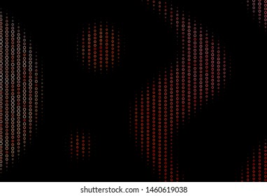 Dark Red vector background with hexagons. Illustration with set of colorful hexagons. Pattern can be used for landing pages.