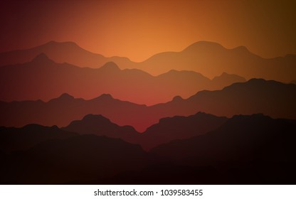 Dark Red vector background with lamp shapes. Shining crooked illustration in mountain style. A new texture for your  ad, booklets, leaflets.