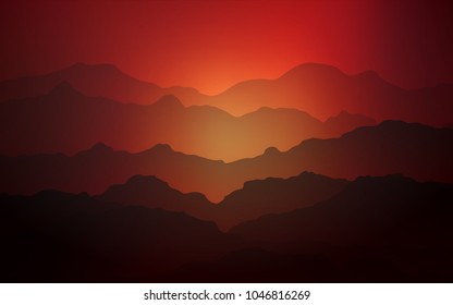 Dark Red vector background with lamp shapes. A sample with blurred bubble shapes. The best blurred design for your business.