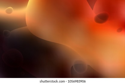 Dark Red vector background with lamp shapes. A sample with blurred bubble shapes. The best blurred design for your business.