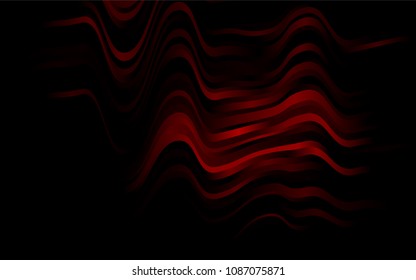 Dark Red vector background with lamp shapes. Modern gradient abstract illustration with bandy lines. Pattern for your business design.