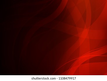 Dark Red vector background with lamp shapes. Modern gradient abstract illustration with bandy lines. Brand new design for your ads, poster, banner.