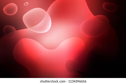 Dark Red vector background with lamp shapes. Blurred geometric sample with gradient bubbles.  A new texture for your  ad, booklets, leaflets.