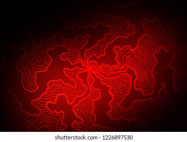 Dark Red vector background with lamp shapes. A vague circumflex abstract illustration with gradient. The template for cell phone backgrounds.