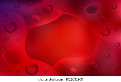 Dark Red vector background with lava shapes. A sample with blurred bubble shapes. The elegant pattern for brand book.