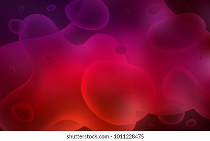 Dark Red vector background with lava shapes.