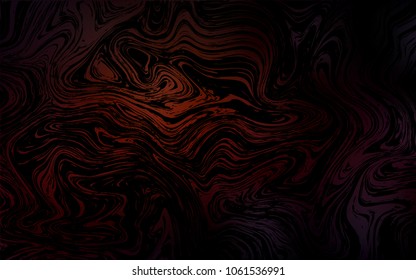 Dark Red vector background with lava shapes. Shining crooked illustration in marble style. A completely new template for your business design.