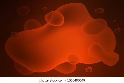 Dark Red vector background with lava shapes. A vague circumflex abstract illustration with gradient. A completely new template for your business design.