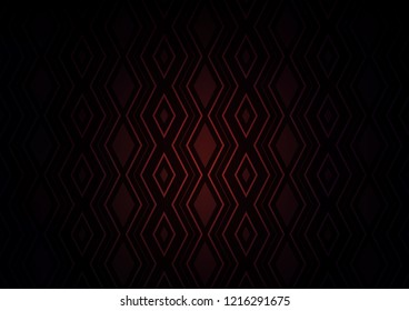 Dark Red vector background with lines, rhombuses. Shining colorful illustration with lines, rectangles. Pattern for websites, landing pages.
