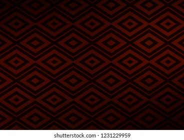 Dark Red vector background with lines, rhombuses. Colorful lines, squares on abstract background with gradient. Pattern for business booklets, leaflets.