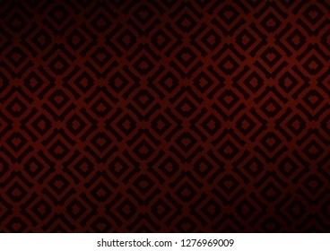 Dark Red vector background with lines, rhombuses. Shining colorful illustration with lines, rectangles. Backdrop for TV commercials.