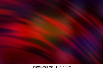 Dark Red vector background with lines. A shining illustration, which consists of curved lines. The best colorful design for your business.