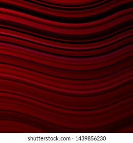 Dark Red vector background with lines. Colorful illustration, which consists of curves. Smart design for your promotions.