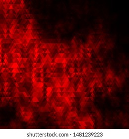 Dark Red vector background with lines, triangles. Smart design in abstract style with gradient triangles. Pattern for commercials.