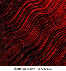 Dark Red vector background with lines. Bright illustration with gradient circular arcs. Smart design for your promotions.
