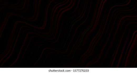 Dark Red vector background with lines. A shining illustration, which consists of curved lines. Brand new design for your ads, poster, banner.