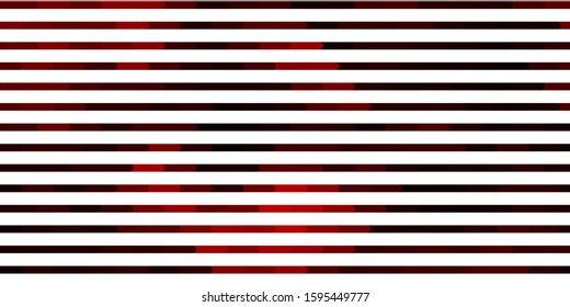 Dark Red vector background with lines. Gradient illustration with straight lines in abstract style. Smart design for your promotions.