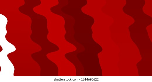 Dark Red vector background with lines. Bright illustration with gradient circular arcs. Pattern for websites, landing pages.