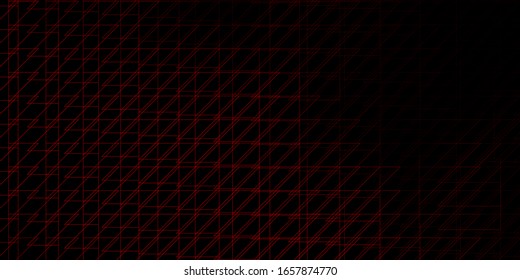 Dark Red vector background with lines. Gradient illustration with straight lines in abstract style. Best design for your posters, banners.